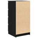 VidaXL Komoda z szufladami Czarny dąb 37,5x35x99 cm Drewno klejone