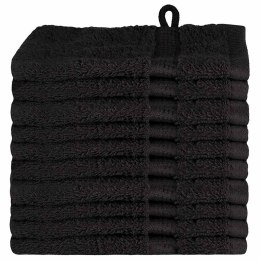 VidaXL Ręcznik Gościnny SOLUND 10 pcs Czarny 15 x 21 cm 550 gsm