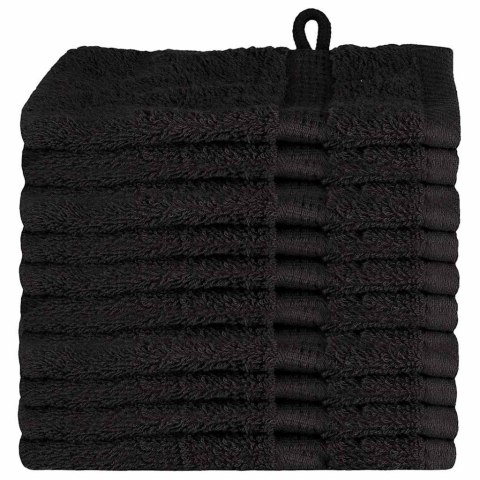 VidaXL Ręcznik Gościnny SOLUND 10 pcs Czarny 15 x 21 cm 550 gsm