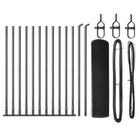 VidaXL Słupek ogrodzeniowy. Szary