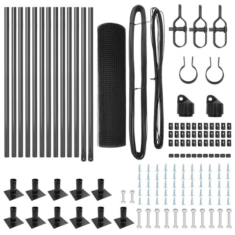 VidaXL Słupek ogrodzeniowy. Szary