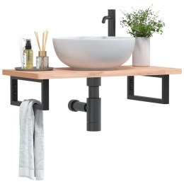 VidaXL Wsporniki do półki pod umywalkę, 2 szt., czarne, prostokątne