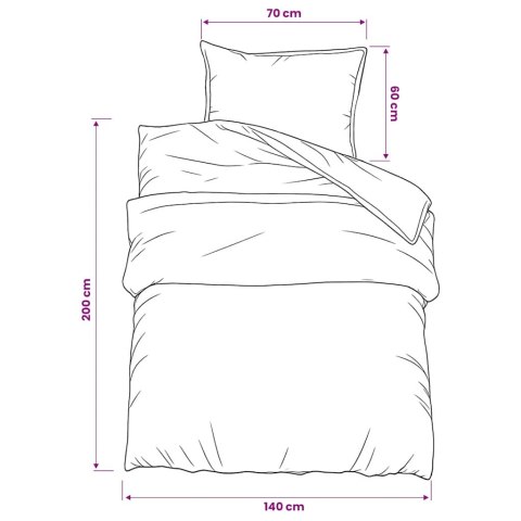 ZESTAW POŚCIELI RÓŻOWY 140X200CM BAWEŁNA