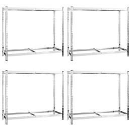 2-POZIOMOWE REGAŁY NA OPONY 4 SZT. 110X40X110CM STAL