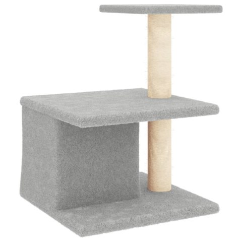 VidaXL Drapak dla kota z sizalowymi słupkami, jasnoszary, 48 cm