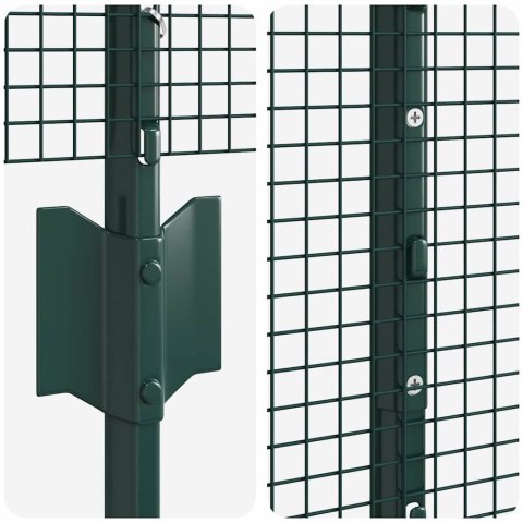 VidaXL Ogrodzenie z słupkiem zielony