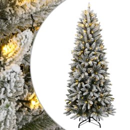 VidaXL Sztuczna choinka, ośnieżona, 300 lampek LED, 240 cm