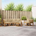 VidaXL Zestaw sof na zewnątrz z poduszką 7 pcs Naturalny i Beżowy