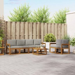 VidaXL Zestaw sof na zewnątrz z poduszką 7 pcs Naturalny i Jasny Szary