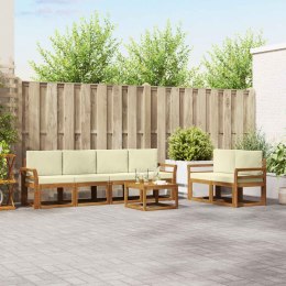 VidaXL Zestaw sof na zewnątrz z poduszką 7 pcs Naturalny i Kremowy