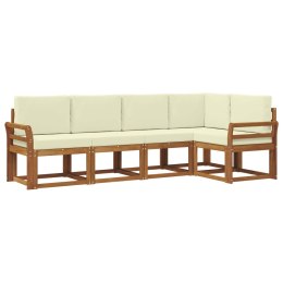 VidaXL Zestaw sof na zewnątrz z poduszką 5 pcs Naturalny i Kremowy