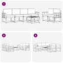 VidaXL Zestaw sof na zewnątrz z poduszką 7 pcs Naturalny i Antracytowy