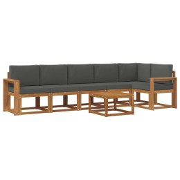 VidaXL Zestaw sof na zewnątrz z poduszką 7 pcs Naturalny i Antracytowy