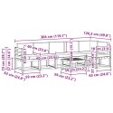VidaXL Zestaw sof na zewnątrz z poduszką 7 pcs Naturalny i Kremowy