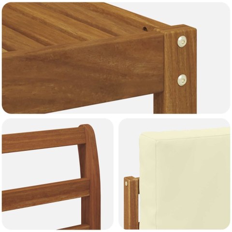 VidaXL Zestaw sof na zewnątrz z poduszką 7 pcs Naturalny i Kremowy