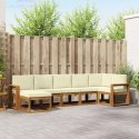 VidaXL Zestaw sof na zewnątrz z poduszką 7 pcs Naturalny i Kremowy
