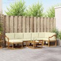 VidaXL Zestaw sof na zewnątrz z poduszką 8 pcs Naturalny i Kremowy