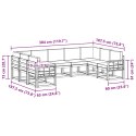 VidaXL Zestaw sof na zewnątrz z poduszką 9 pcs Naturalny i Kremowy