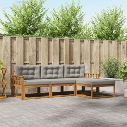 VidaXL Zestaw sof na zewnątrz z poduszką 4 pcs Naturalny i Jasny Szary
