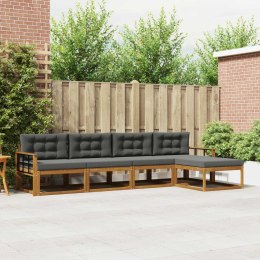 VidaXL Zestaw sof na zewnątrz z poduszką 5 pcs Naturalny i Antracytowy