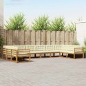 VidaXL Zestaw sof na zewnątrz z poduszką 10 pcs Naturalny i Kremowy