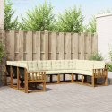 VidaXL Zestaw sof na zewnątrz z poduszką 9 pcs Naturalny i Kremowy