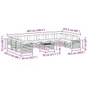 VidaXL Zestawy sof 11 pcs Naturalny i Antracytowy Lite Drewno Akacji