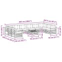 VidaXL Zestawy sof 11 pcs Naturalny i Beżowy Lite Drewno Akacji