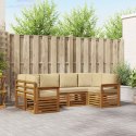 VidaXL Zestaw sof na zewnątrz 6 pcs Naturalny Lite Drewno Akacji
