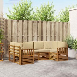 VidaXL Zestaw sof na zewnątrz 6 pcs Naturalny Lite Drewno Akacji