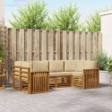 VidaXL Zestaw sof na zewnątrz 6 pcs Naturalny Lite Drewno Akacji