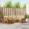 VidaXL Zestaw sof na zewnątrz 6 pcs Naturalny Lite Drewno Akacji