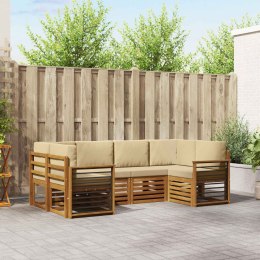 VidaXL Zestaw sof na zewnątrz 6 pcs Naturalny Lite Drewno Akacji