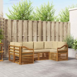 VidaXL Zestaw sof na zewnątrz 6 pcs Naturalny Lite Drewno Akacji