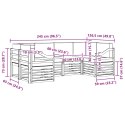 VidaXL Zestaw sof na zewnątrz 6 pcs Naturalny Lite Drewno Akacji