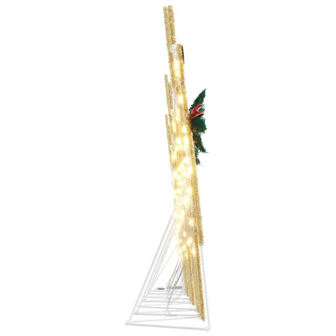 VidaXL LED Renifery 7 pcs złoty tkanina