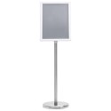 STOJAKI NA PLAKATY 2 SZT. SREBRNY 32.7X24X108CM ALUMINIUM