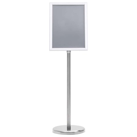 STOJAKI NA PLAKATY 2 SZT. SREBRNY 32.7X24X108CM ALUMINIUM
