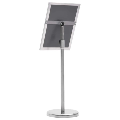 STOJAKI NA PLAKATY 2 SZT. SREBRNY 32.7X24X108CM ALUMINIUM