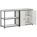VidaXL Zestaw do przechowywania w kuchni 2 pcs Biały Stal zimnogięta