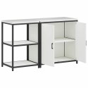 VidaXL Zestaw do przechowywania w kuchni 2 pcs Biały Stal zimnogięta