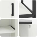 VidaXL Zestaw do przechowywania w kuchni 2 pcs Biały Stal zimnogięta