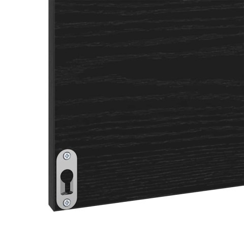 VidaXL Zestaw mebli łazienkowych z szufladą Z lustrem 3 pcs Czarny Dąb