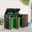 VidaXL Przechowalnia na 3 kosze na odpady 340 x 77.5 x 115.5 cm Stal