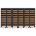 VidaXL Przechowalnia na 3 kosze na odpady 340 x 77.5 x 115.5 cm Stal
