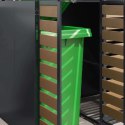 VidaXL Przechowalnia na 3 kosze na odpady 340 x 77.5 x 115.5 cm Stal