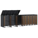 VidaXL Przechowalnia na 3 kosze na odpady 340 x 77.5 x 115.5 cm Stal