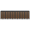 VidaXL Przechowalnia na 3 kosze na odpady 340 x 77.5 x 115.5 cm Stal