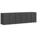 VidaXL Przechowalnia na 3 kosze na odpady 340 x 77.5 x 115.5 cm Stal