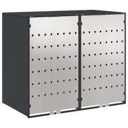 VidaXL Przechowalnia na 3 kosze na odpady 340 x 77.5 x 115.5 cm Stal